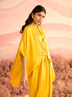MUSTARD TULE DRESS
