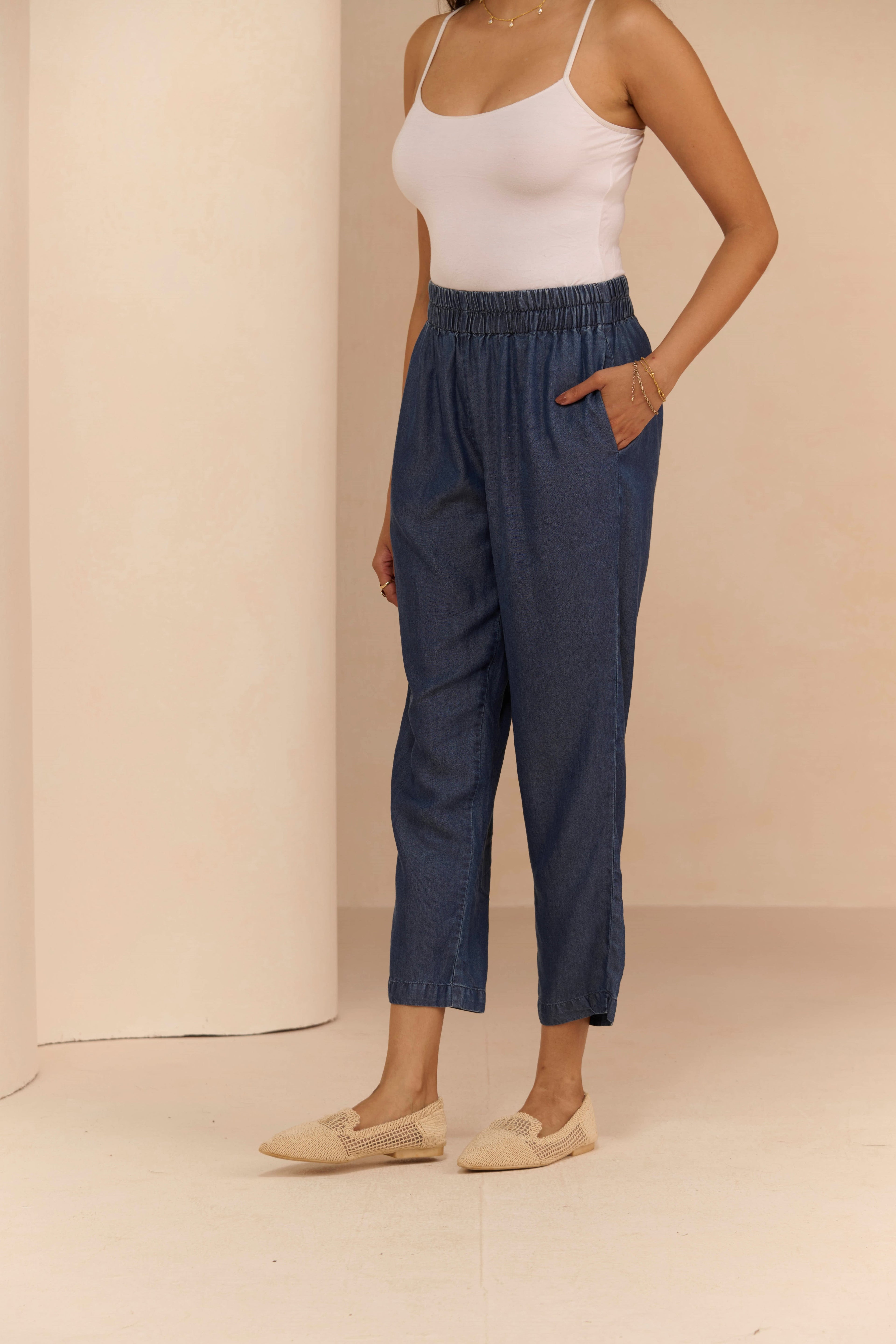 DENIM BLUE MIDEN PANT