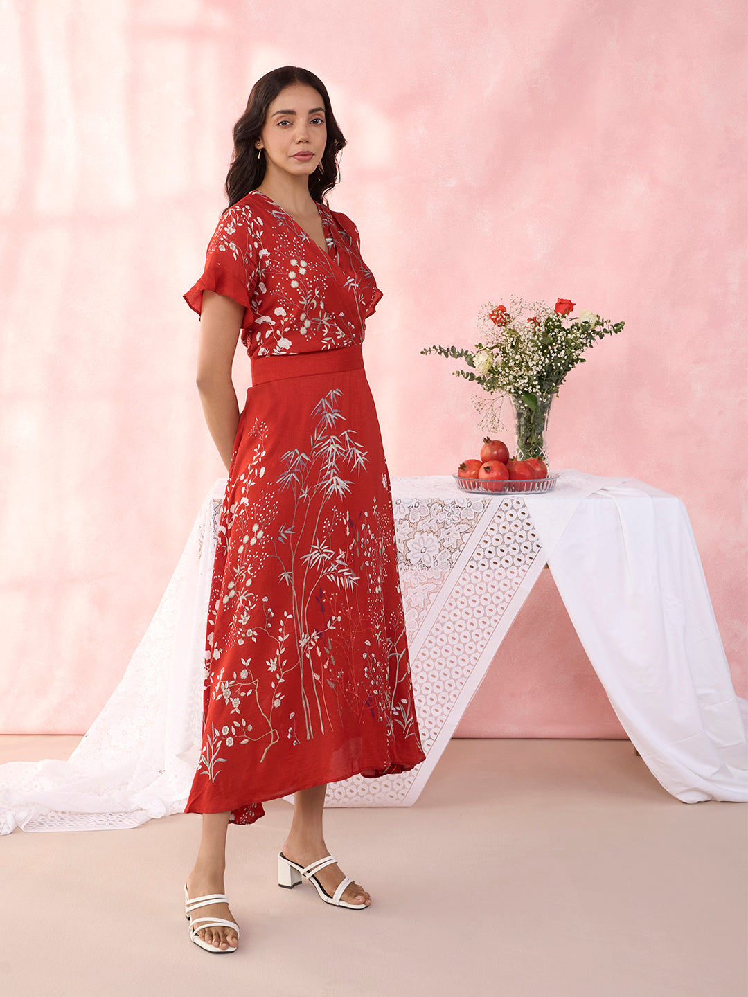 RUSTIC RED RIVERIE OSCAR DRESS