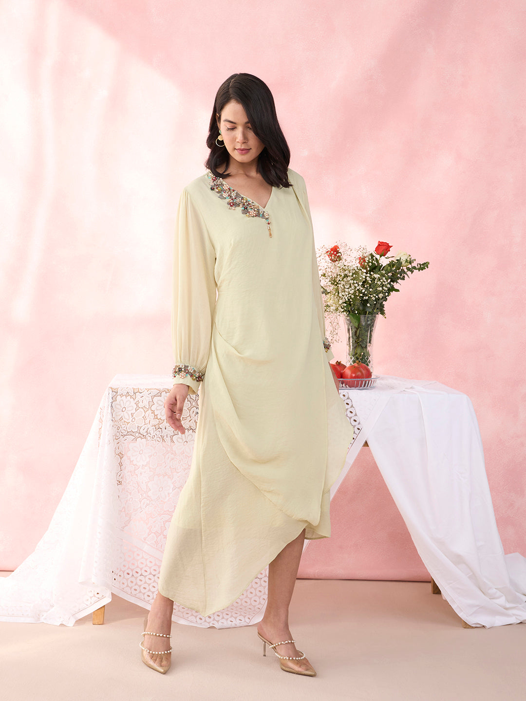 LIME GREEN BEEKEY DRESS