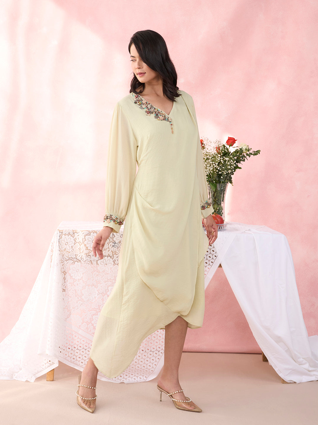 LIME GREEN BEEKEY DRESS