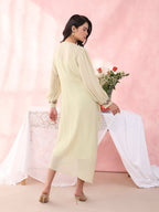 LIME GREEN BEEKEY DRESS
