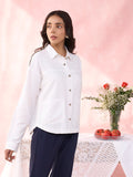 WHITE CABLE SHIRT
