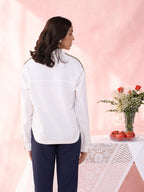 WHITE CABLE SHIRT