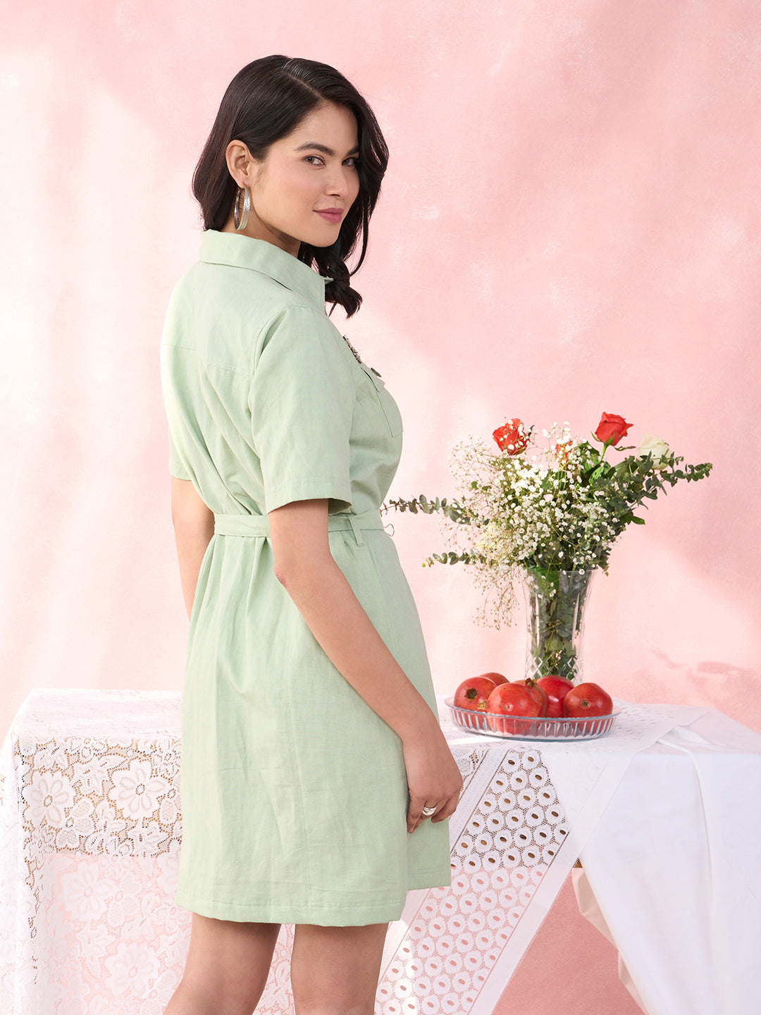 SAGE GREEN NAVAL DRESS