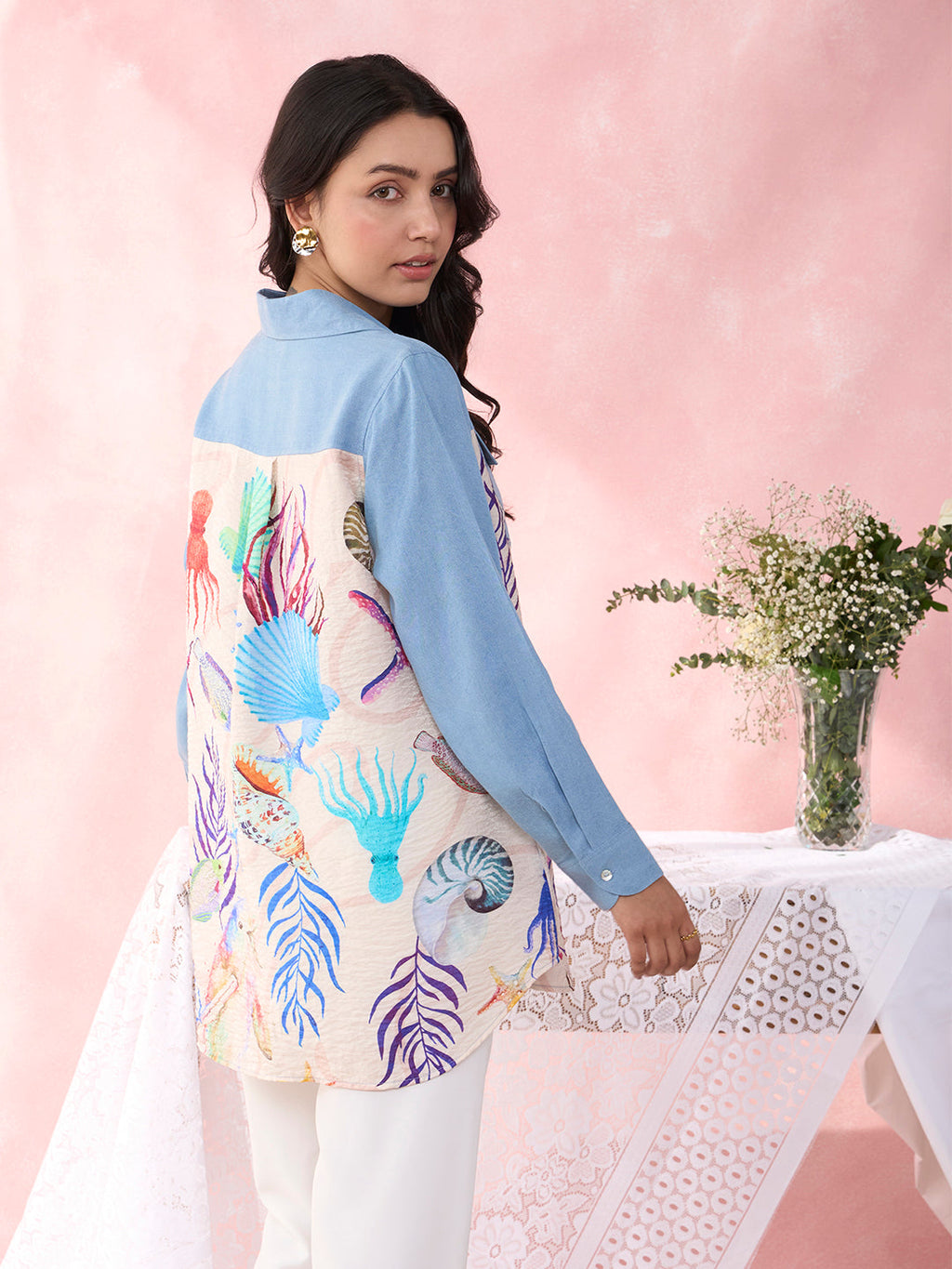 SHELL PEACH DOVE SHIRT