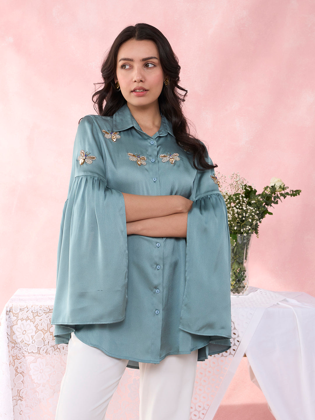AQUA GREEN DAMSEL FLY SHIRT