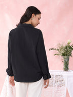 BLACK CABLE SHIRT