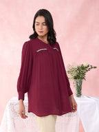 WINE CANVA SHIRT