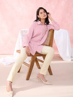 PINK CREST ANCHOR SHIRT