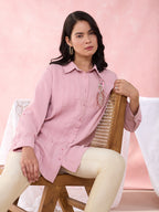 PINK CREST ANCHOR SHIRT