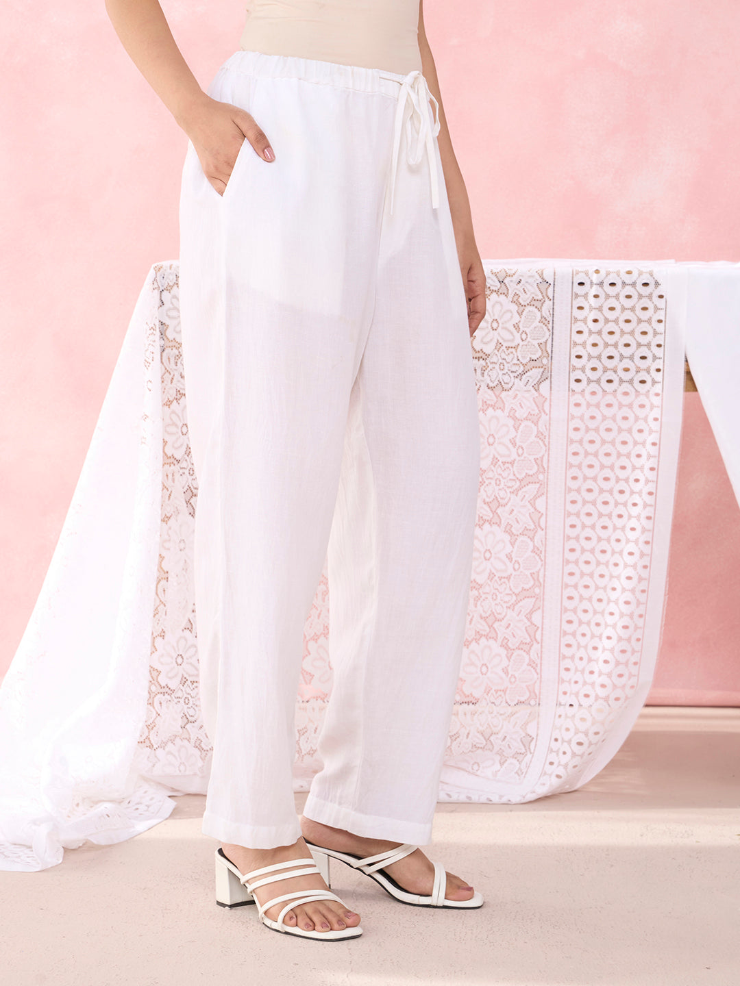 WHITE LIA PANT