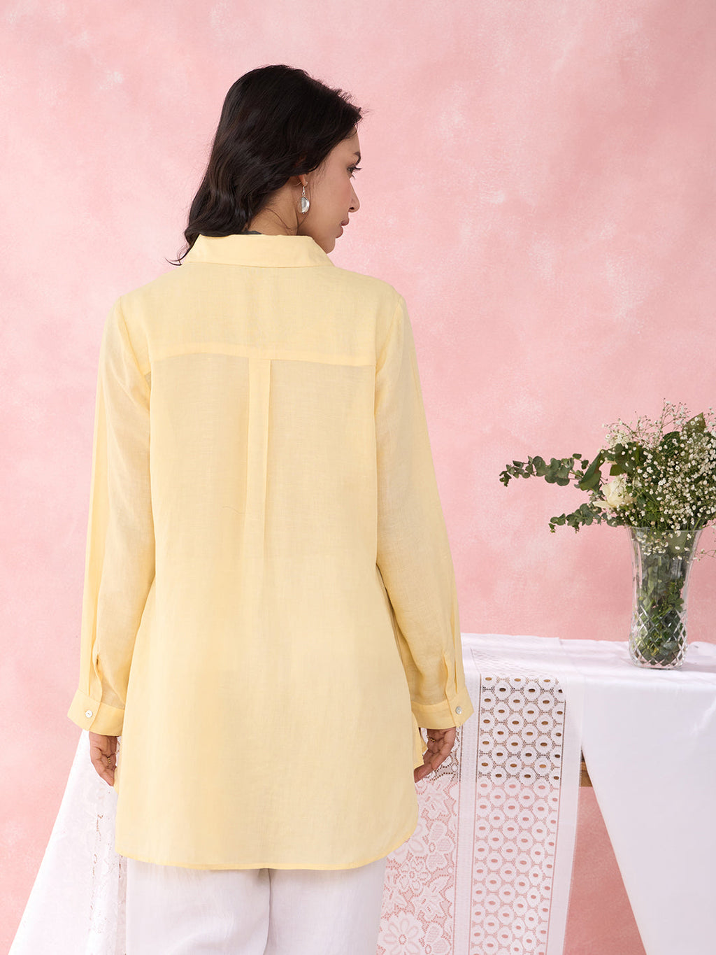 YELLOW HEART CRYSTALLINE SHIRT