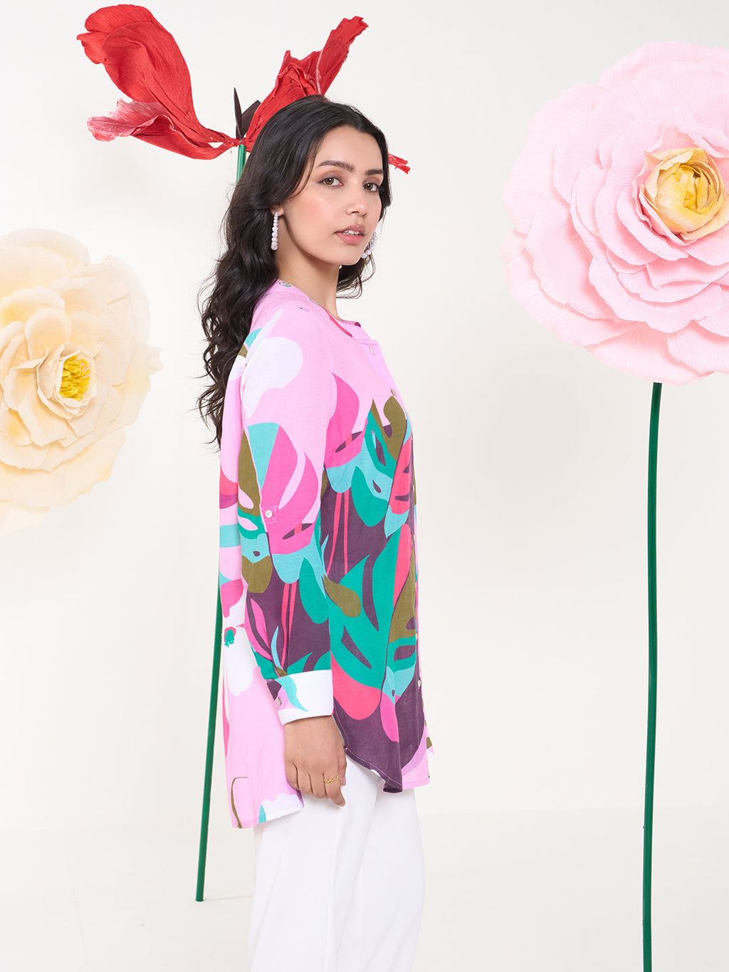 PINK ARTIFY BUTTON DOWN SHIRT