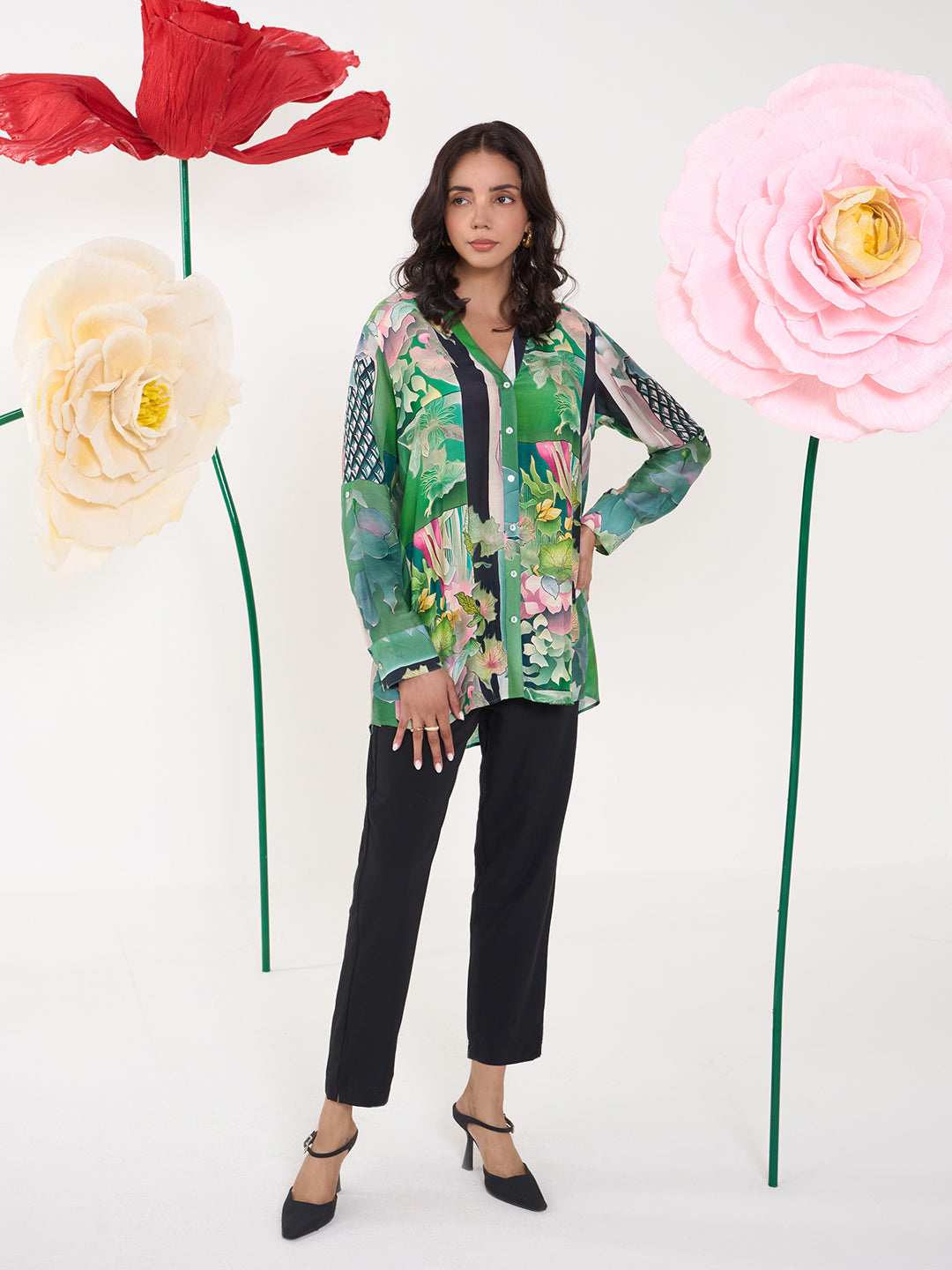 GREEN GLORIA SAMAYA SHIRT