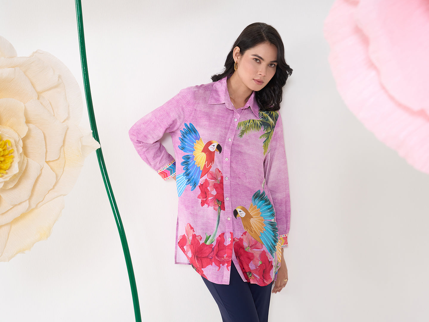 PINK RUFUS COLLARED BUTTON DOWN SHIRT