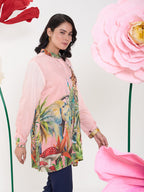 PINK JIRAFA CONCEAL BUTTON SHIRT