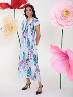 BLUE OHIO MONPA DRESS