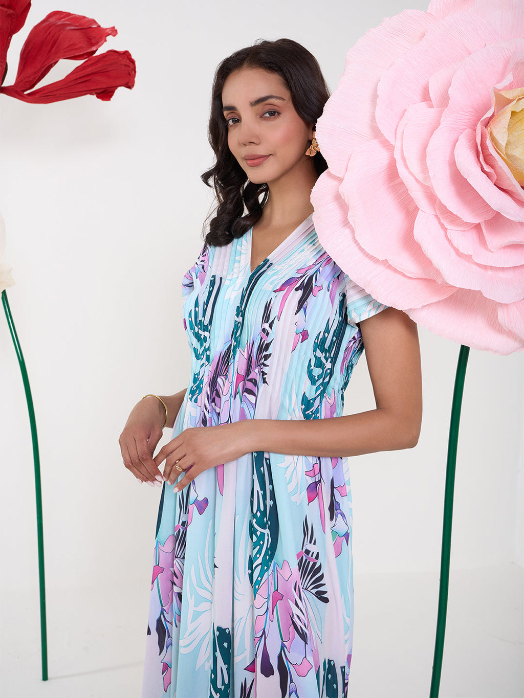BLUE OHIO MONPA DRESS