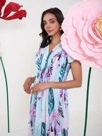 BLUE OHIO MONPA DRESS