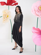 BLACK STARDUST DRESS