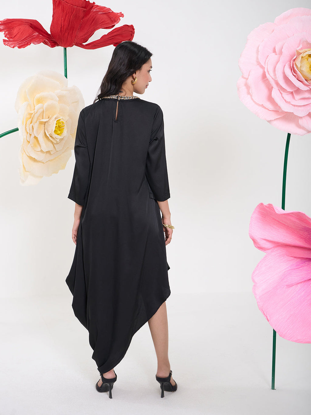 BLACK STARDUST DRESS