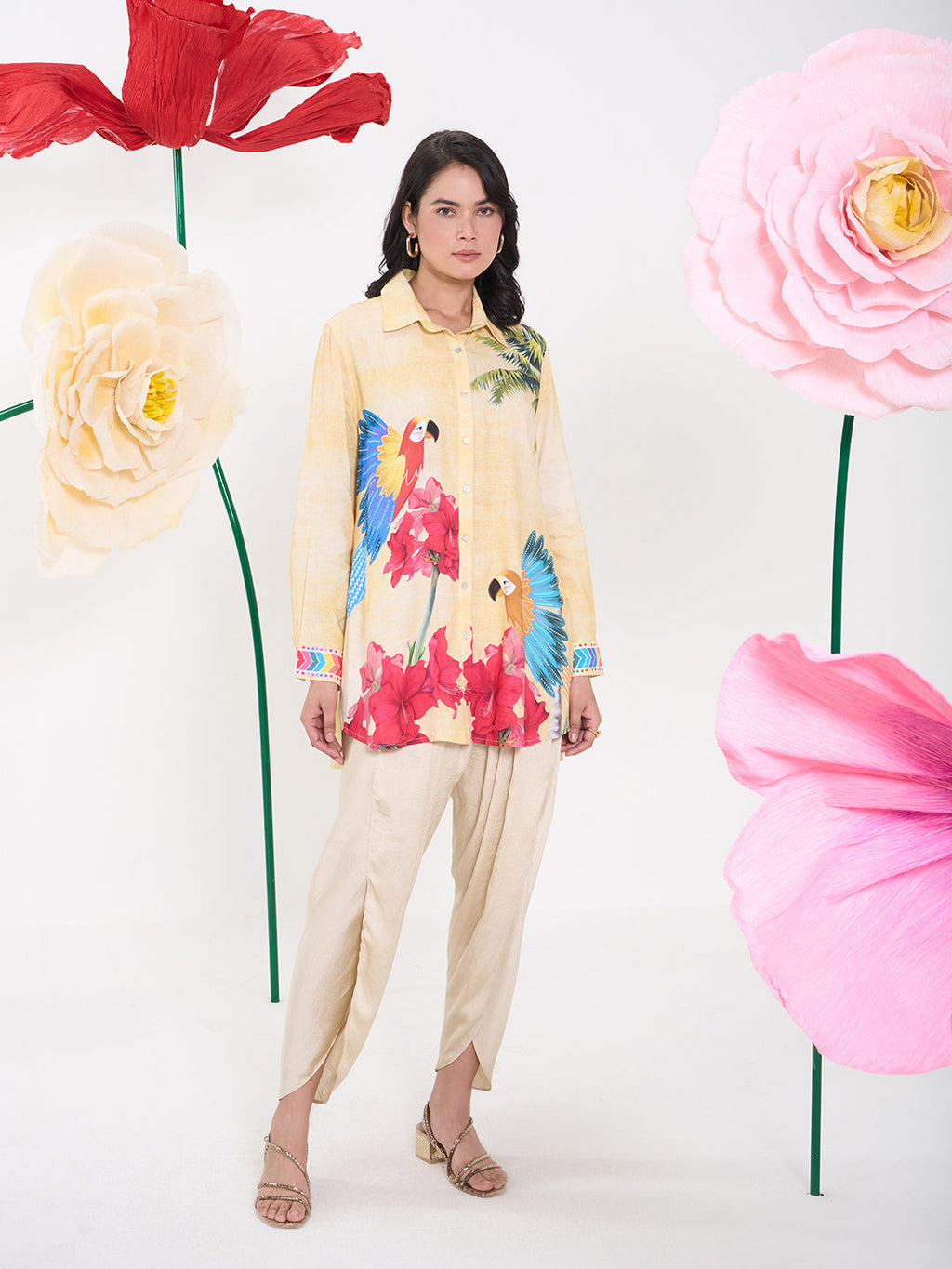 YELLOW RUFUS COLLARED BUTTON DOWN SHIRT
