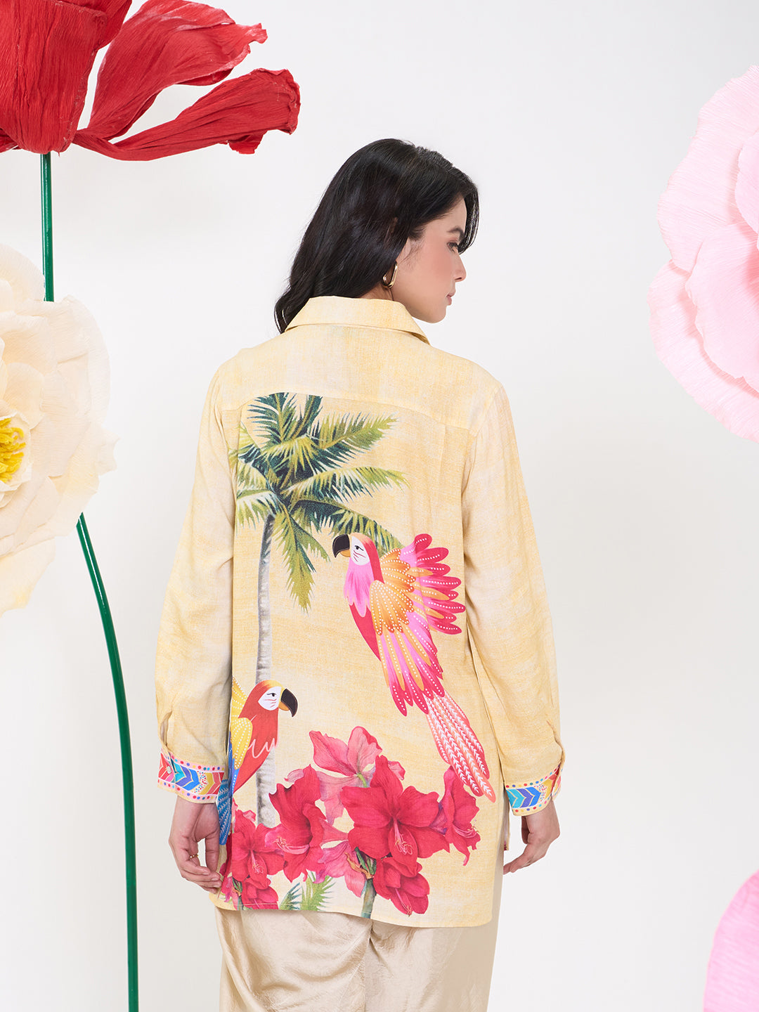 YELLOW RUFUS COLLARED BUTTON DOWN SHIRT