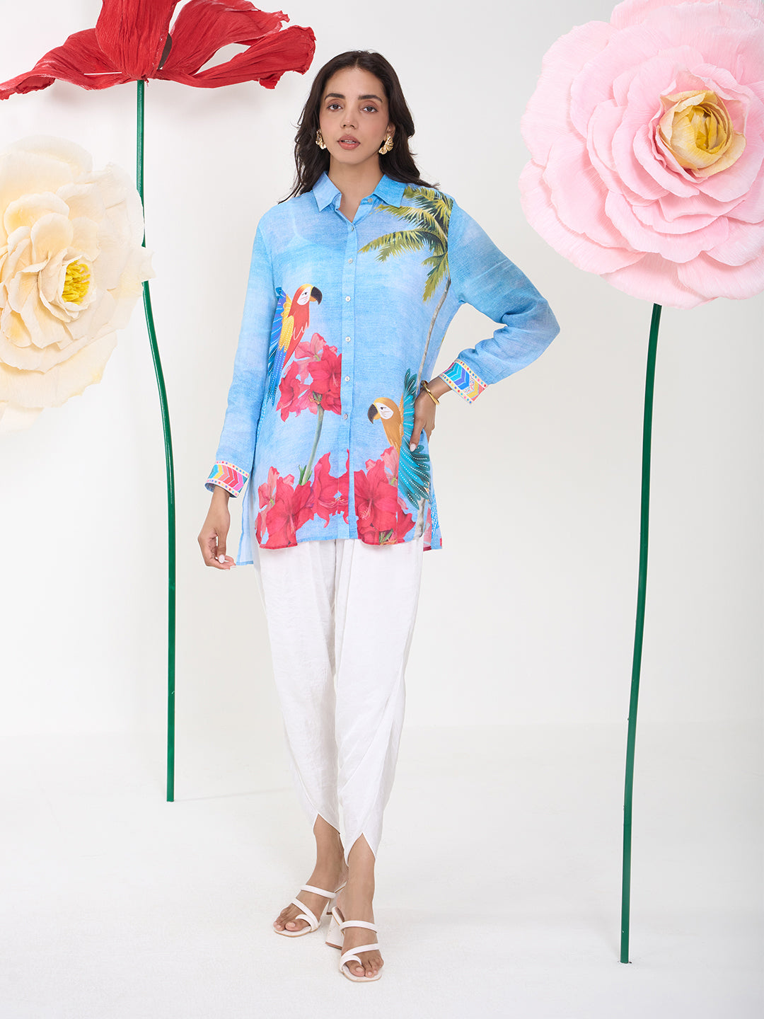 BLUE RUFUS COLLARED BUTTON DOWN SHIRT