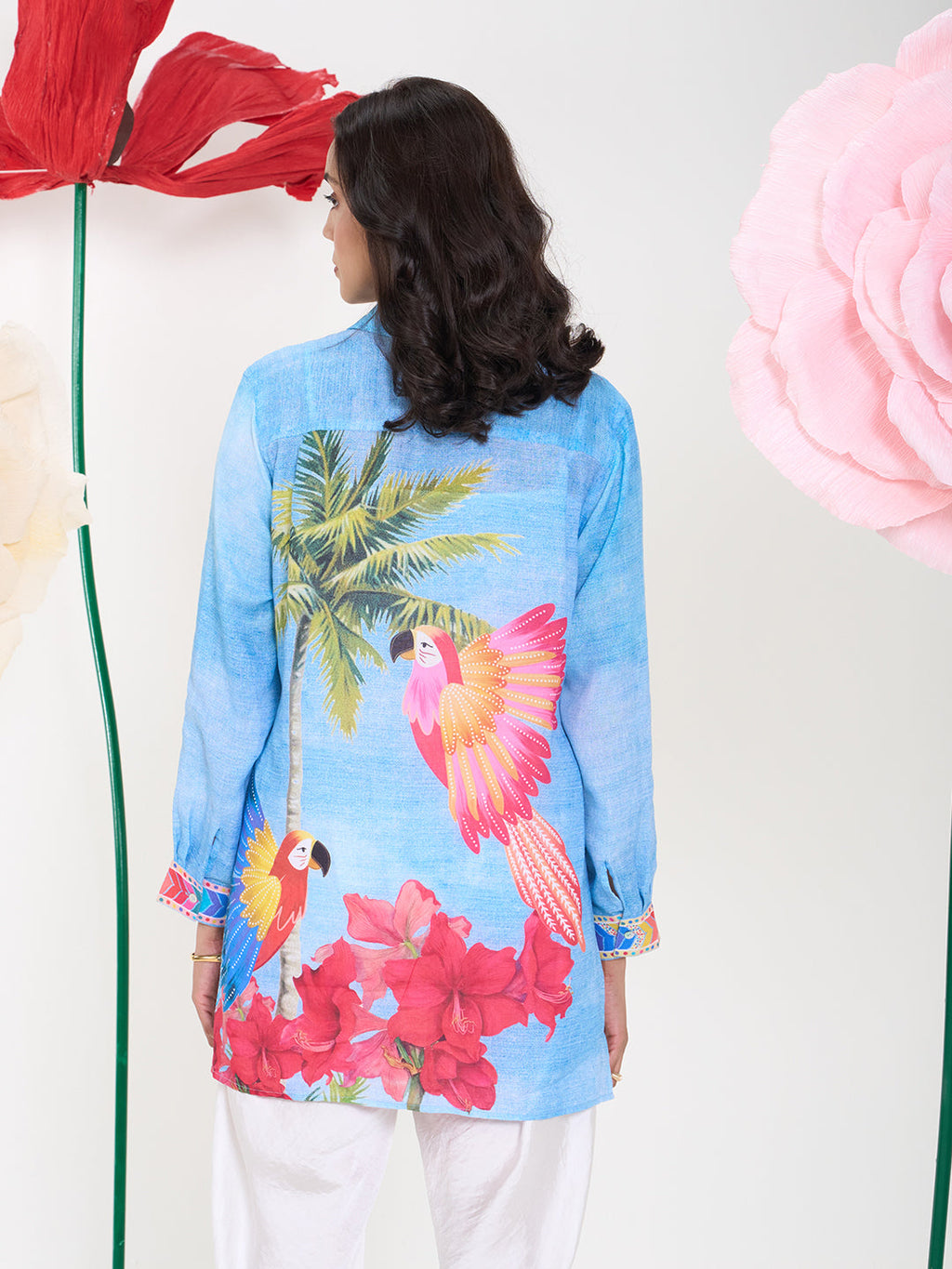 BLUE RUFUS COLLARED BUTTON DOWN SHIRT