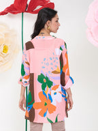 PEACH ARTIFY BUTTON DOWN SHIRT