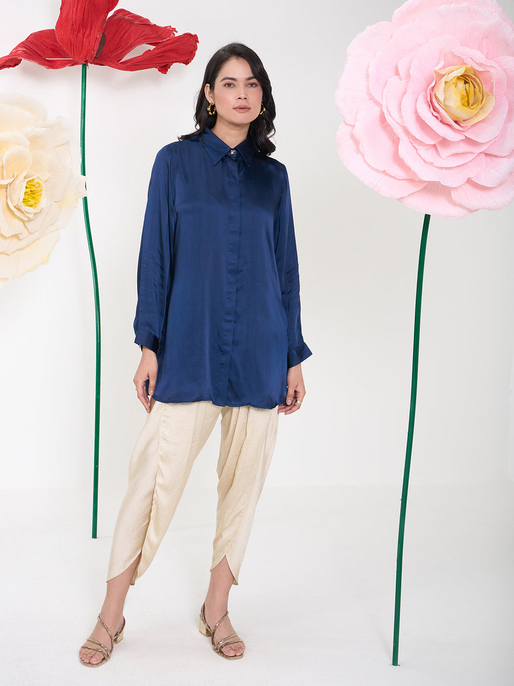 NAVY HIKE CRYSTALLINE SHIRT