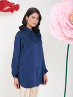 NAVY HIKE CRYSTALLINE SHIRT