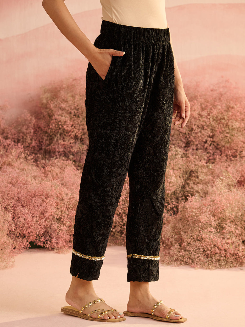 VELVET BLACK RADICAL PANTS