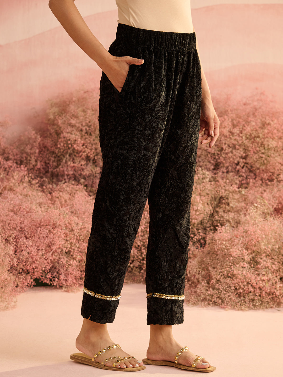 VELVET BLACK RADICAL PANTS