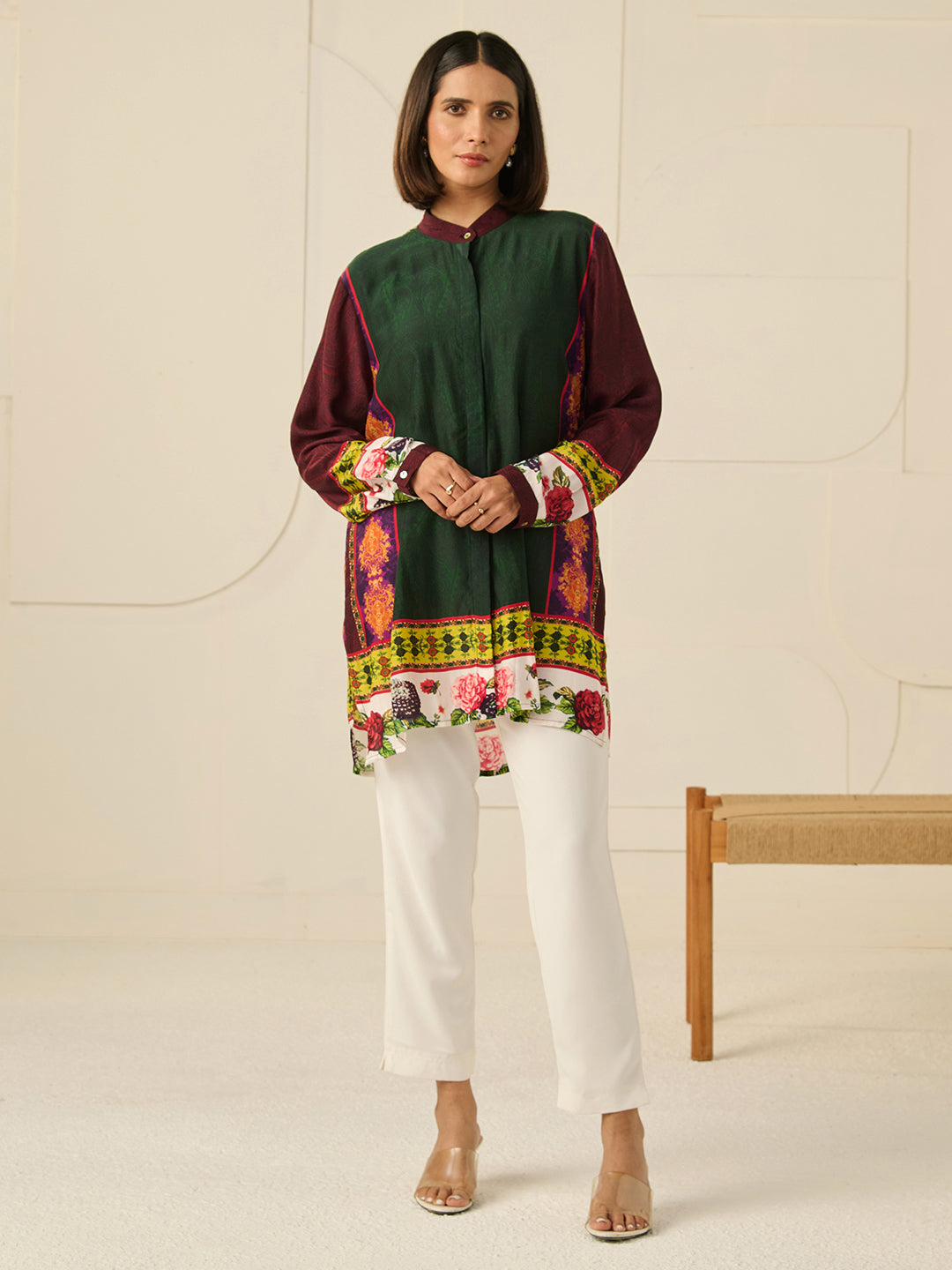 GREEN DEVA CONCEALED BUTTON SHIRT