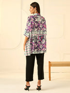 PURPLE RESHA SIDE PANEL SHIRT