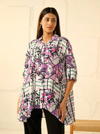 PURPLE RESHA SIDE PANEL SHIRT