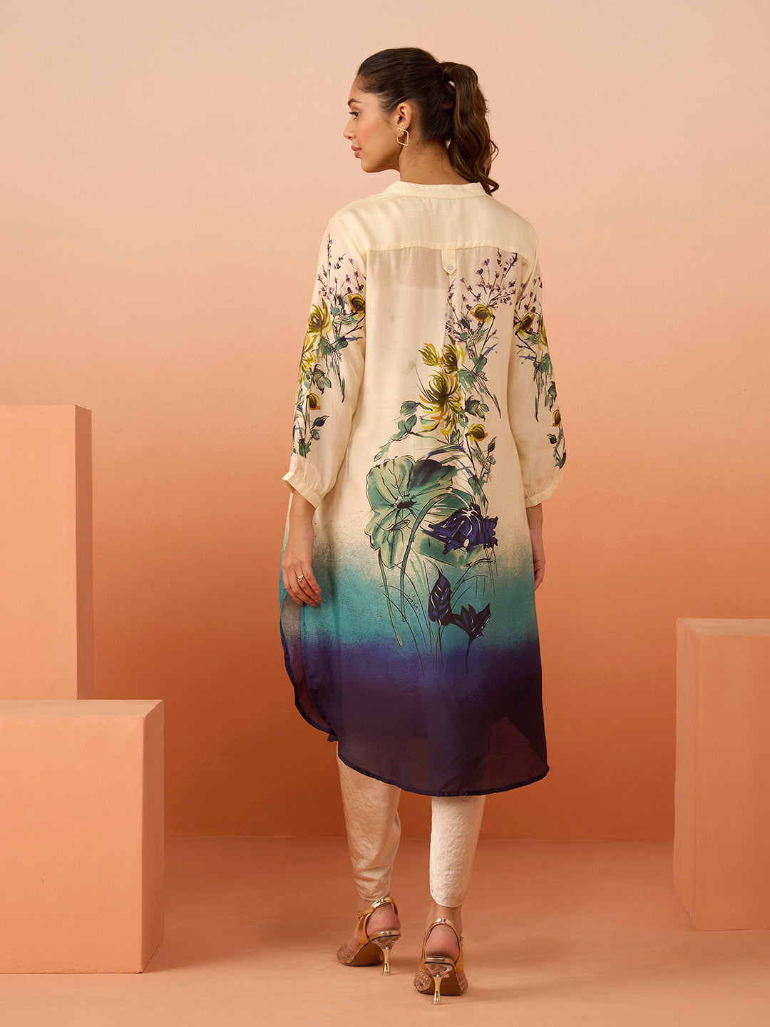 BEIGE MARINA GATHER TUNIC