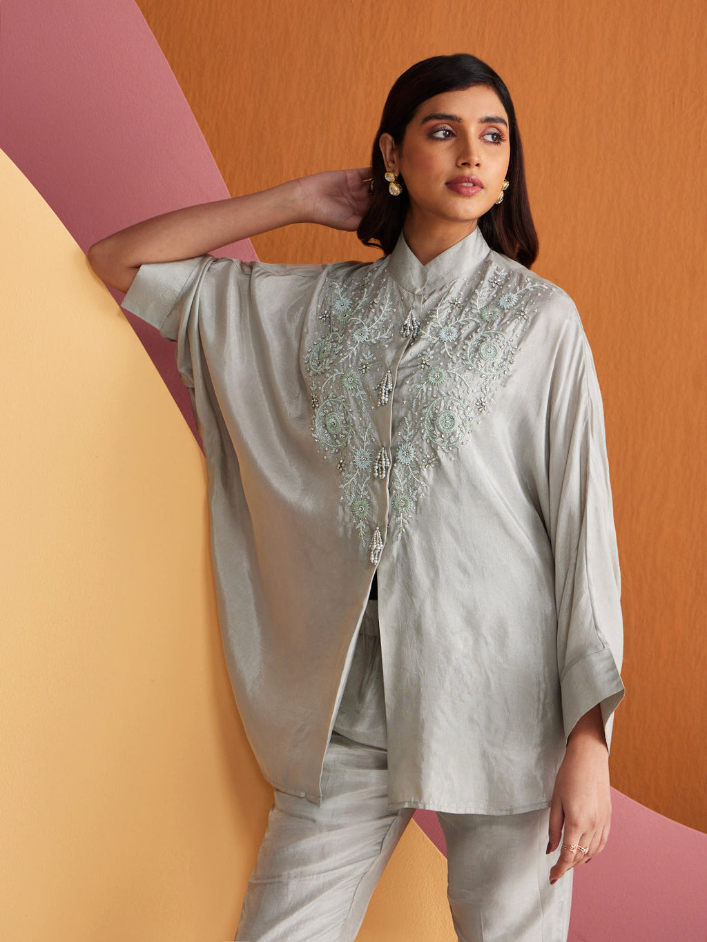 GREY AHAANA SHIRT