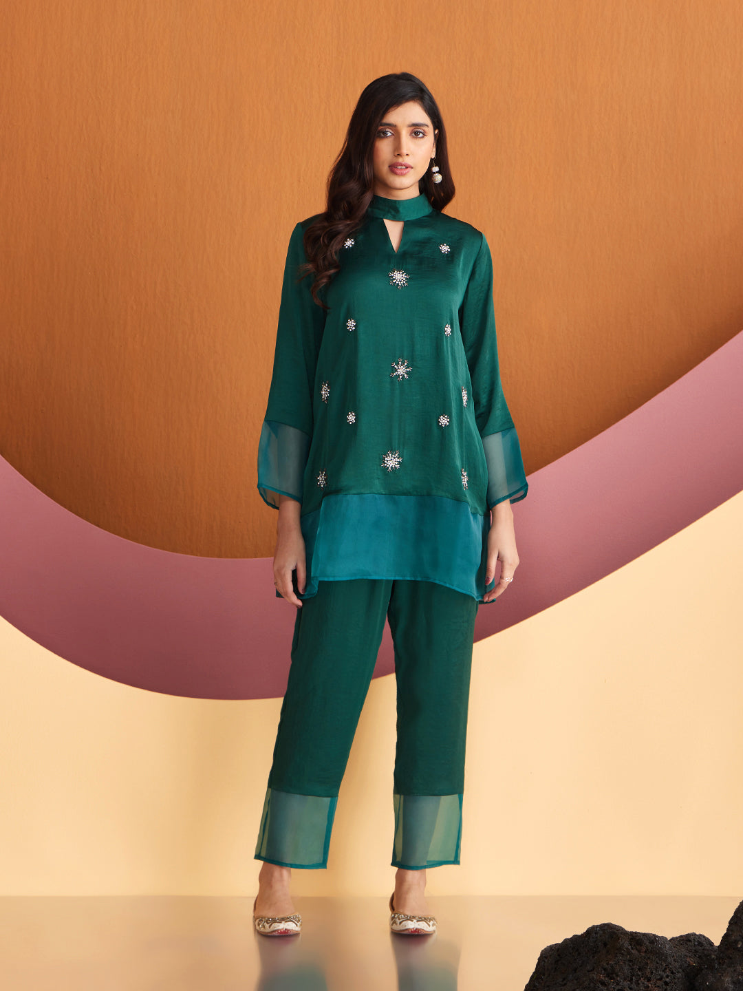 EMERALD GREEN DUAL PANT