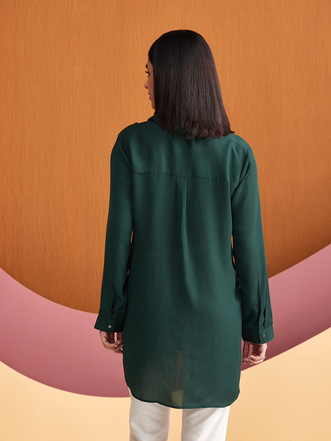 EMERALD GREEN CRYSTALLINE SHIRT