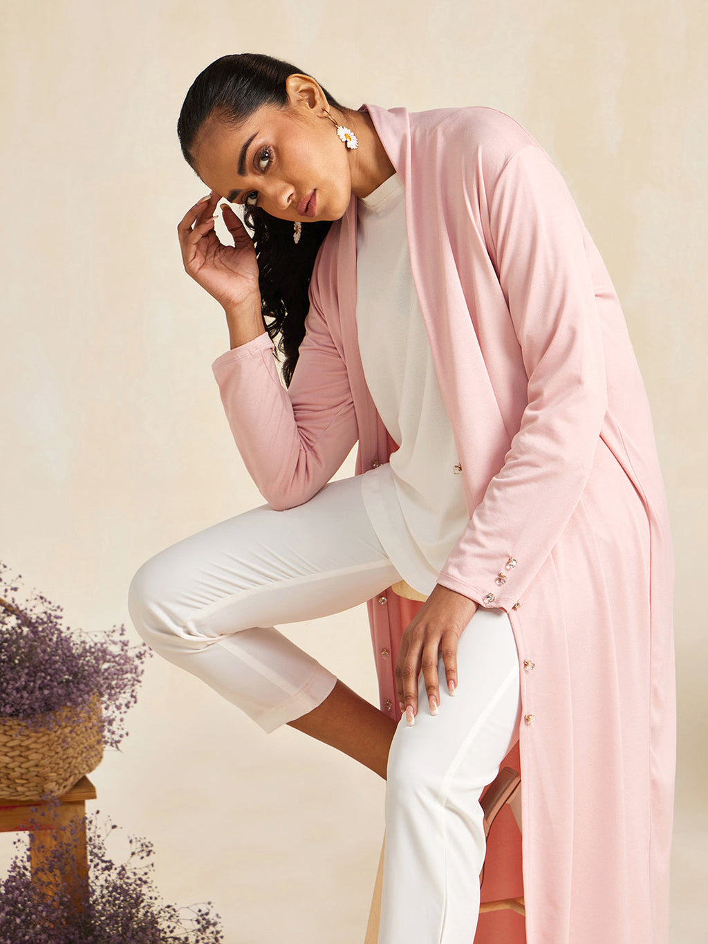 PINK OVANA OVERALL SHRUG