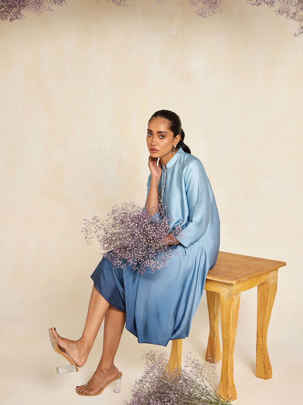 BLUE OMBRE MANOR DRESS