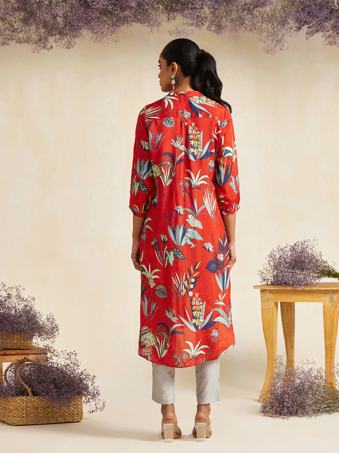 RUST FOUNTAIN GATHERED TUNIC