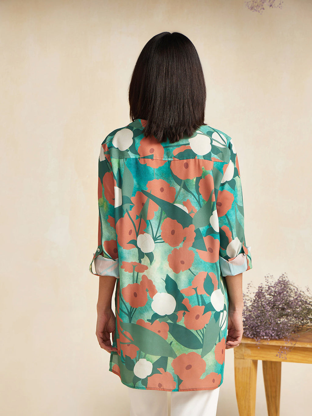 GREEN QUIRK BUTTON DOWN SHIRT