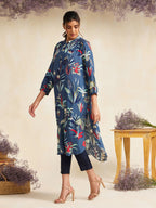 BLUE FOUNTAIN GATHERED TUNIC