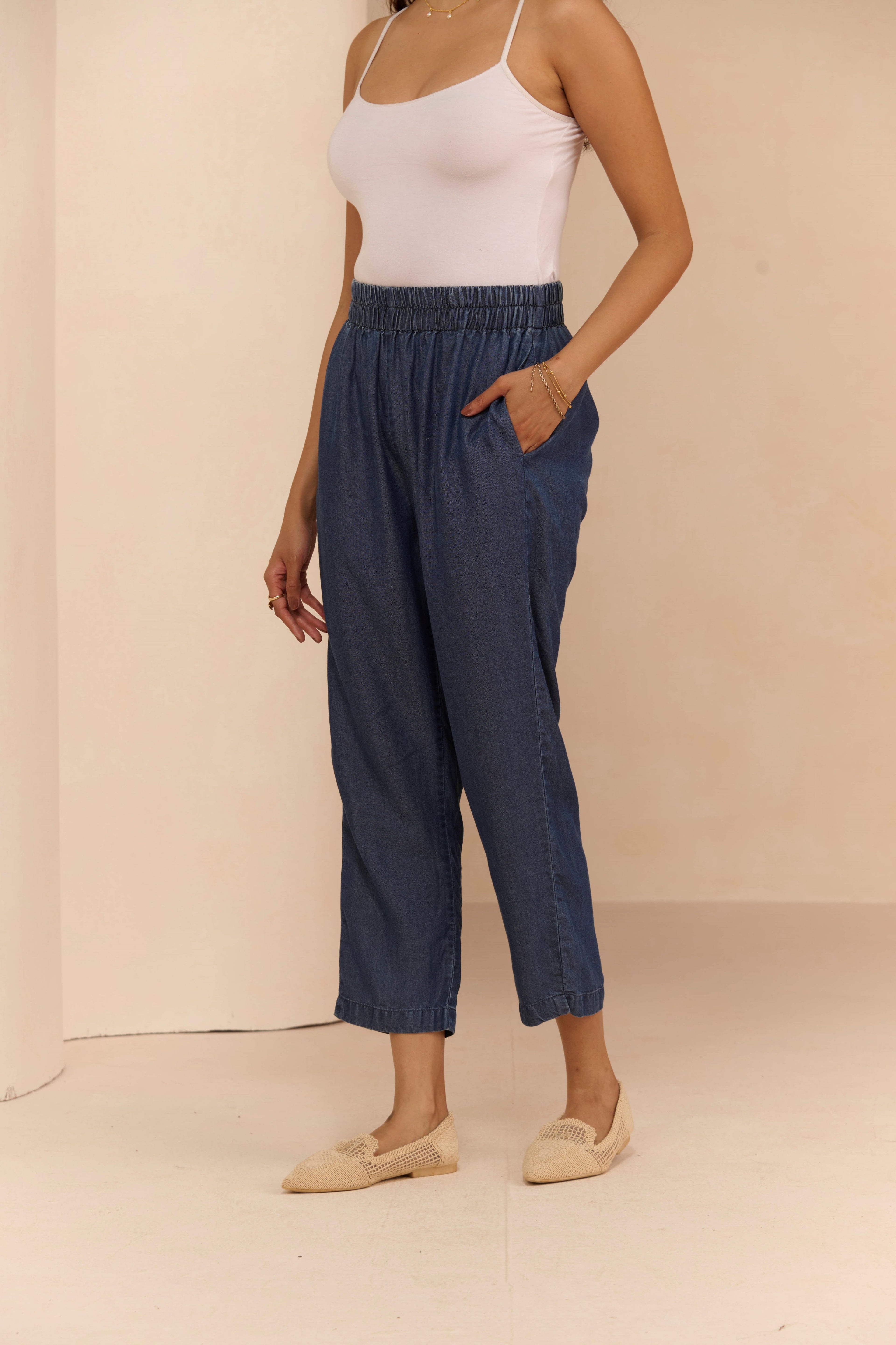 DENIM BLUE MIDEN PANT