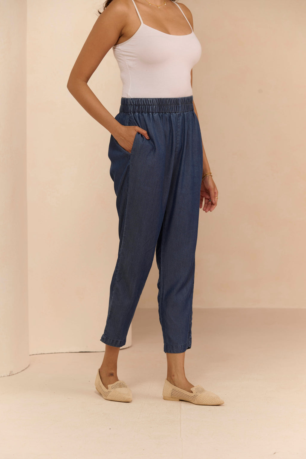 DENIM BLUE MIDEN PANT
