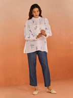 BELL WHITE GRAY SHIRT